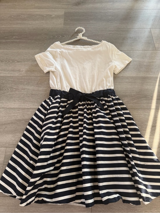 kate spade Dresses & Skirts - kate spade White and Navy Striped Tie-Waist Mini Dress